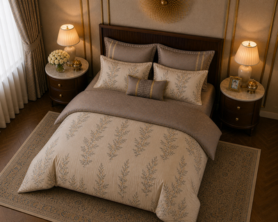 Luxury Green Tea Comforter – Soft & All-Season Bedding (Floral)