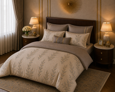 Luxury Green Tea Comforter – Soft & All-Season Bedding (Floral)