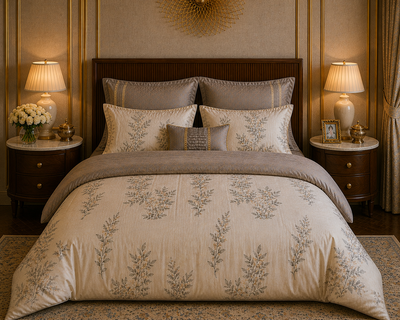 Luxury Green Tea Comforter – Soft & All-Season Bedding (Floral)