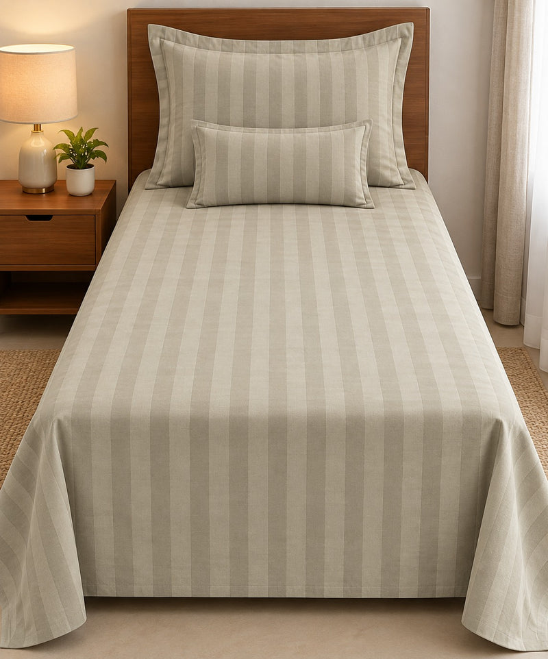 Opalia Homes Pure Cotton Single Bedsheet Set – Pack of 2 (With 2 Pillow Covers)