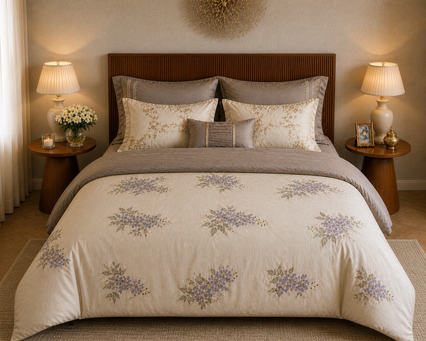 Luxury Green Tea Comforter – Soft & All-Season Bedding (Lavender Floral)