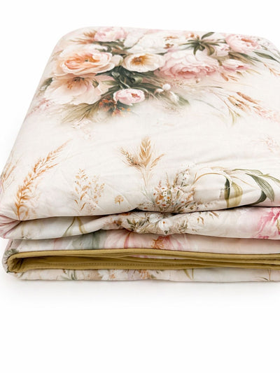 Lightweight Cooling Comforter with 3-Side Frill — Double Bed - Floral