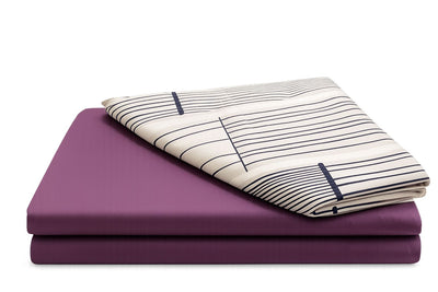 300 TC Pure Cotton Bedsheet – Solid Plum (108 × 108 Inches)
